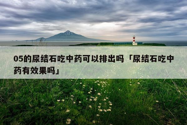 05的尿结石吃中药可以排出吗「尿结石吃中药有效果吗」