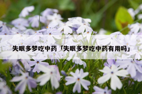 失眠多梦吃中药「失眠多梦吃中药有用吗」