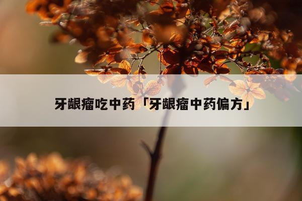 牙龈瘤吃中药「牙龈瘤中药偏方」
