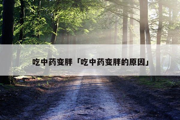吃中药变胖「吃中药变胖的原因」