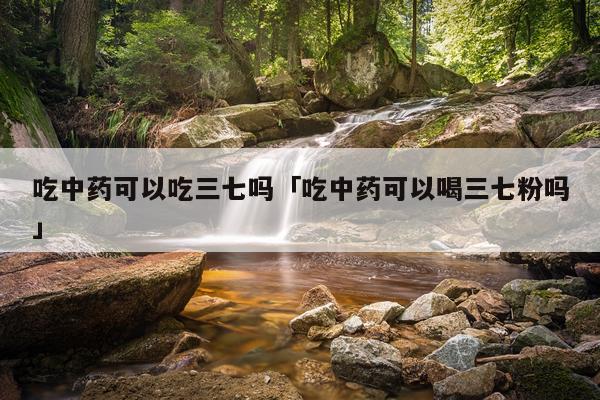 吃中药可以吃三七吗「吃中药可以喝三七粉吗」