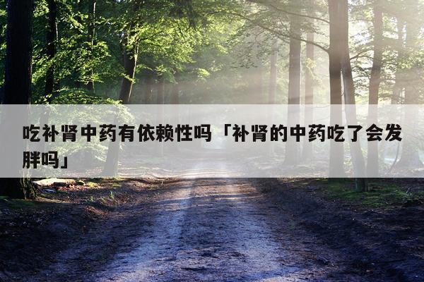 吃补肾中药有依赖性吗「补肾的中药吃了会发胖吗」