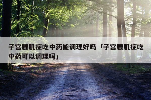 子宫腺肌症吃中药能调理好吗「子宫腺肌症吃中药可以调理吗」