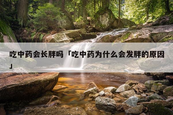 吃中药会长胖吗「吃中药为什么会发胖的原因」