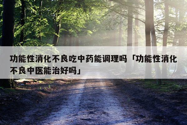功能性消化不良吃中药能调理吗「功能性消化不良中医能治好吗」