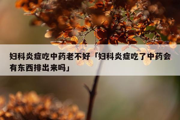 妇科炎症吃中药老不好「妇科炎症吃了中药会有东西排出来吗」