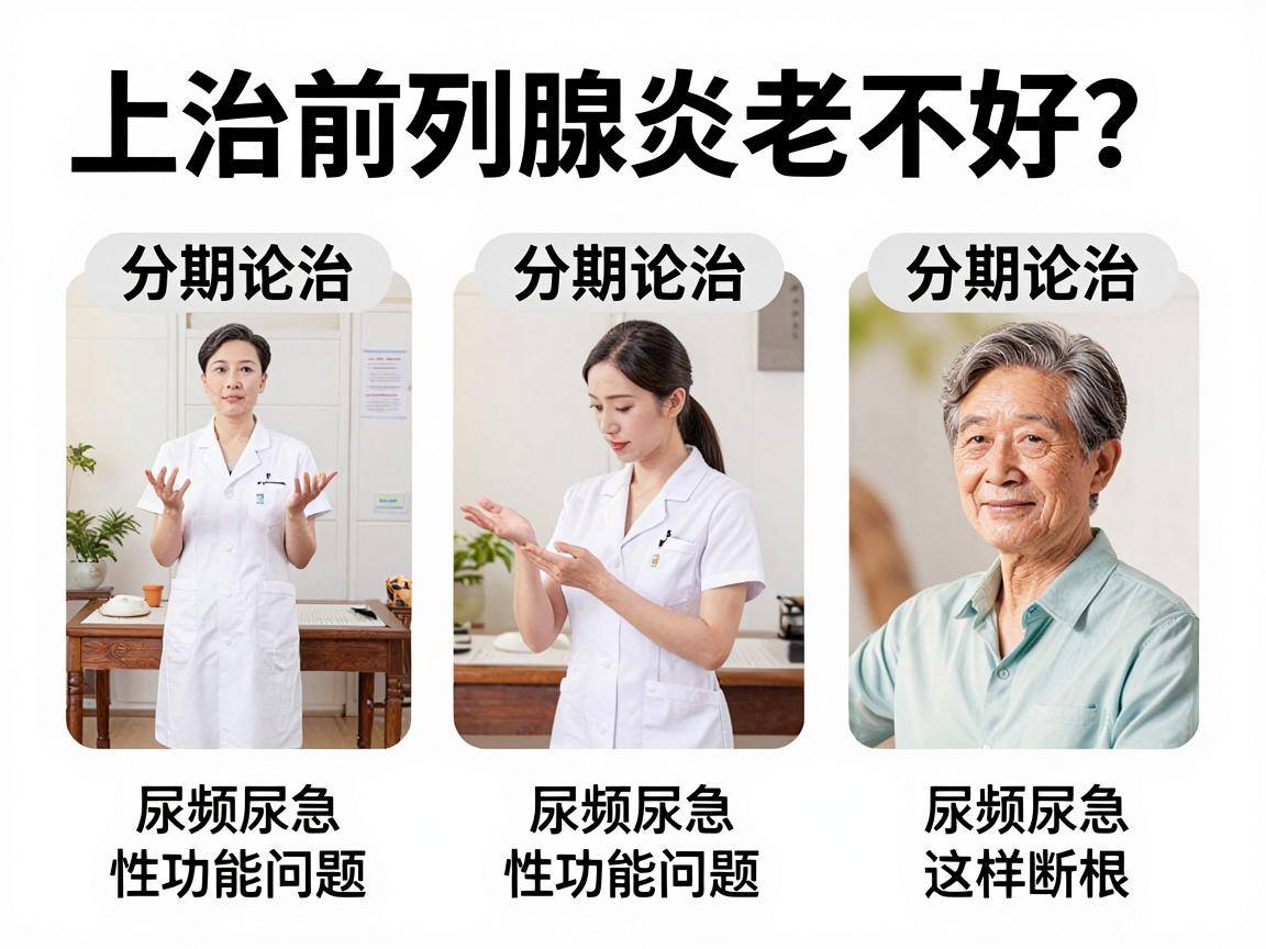 慢性前列腺炎老不好?中医分期论治,尿频尿急性功能问题这样断根